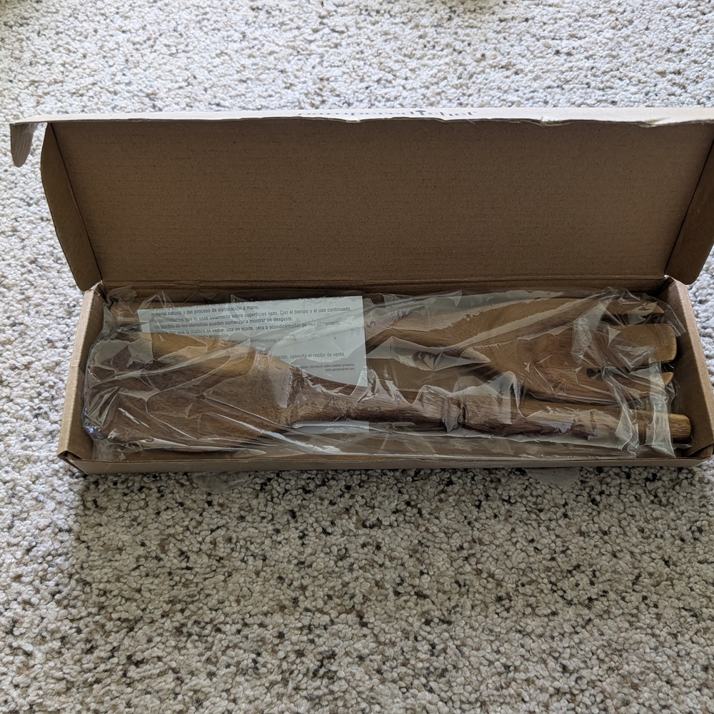 Pampered Chef Wooden Salad Tongs